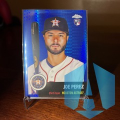 2022 Topps Chrome Platinum Blue Prism #307 Joe Perez RC Astros